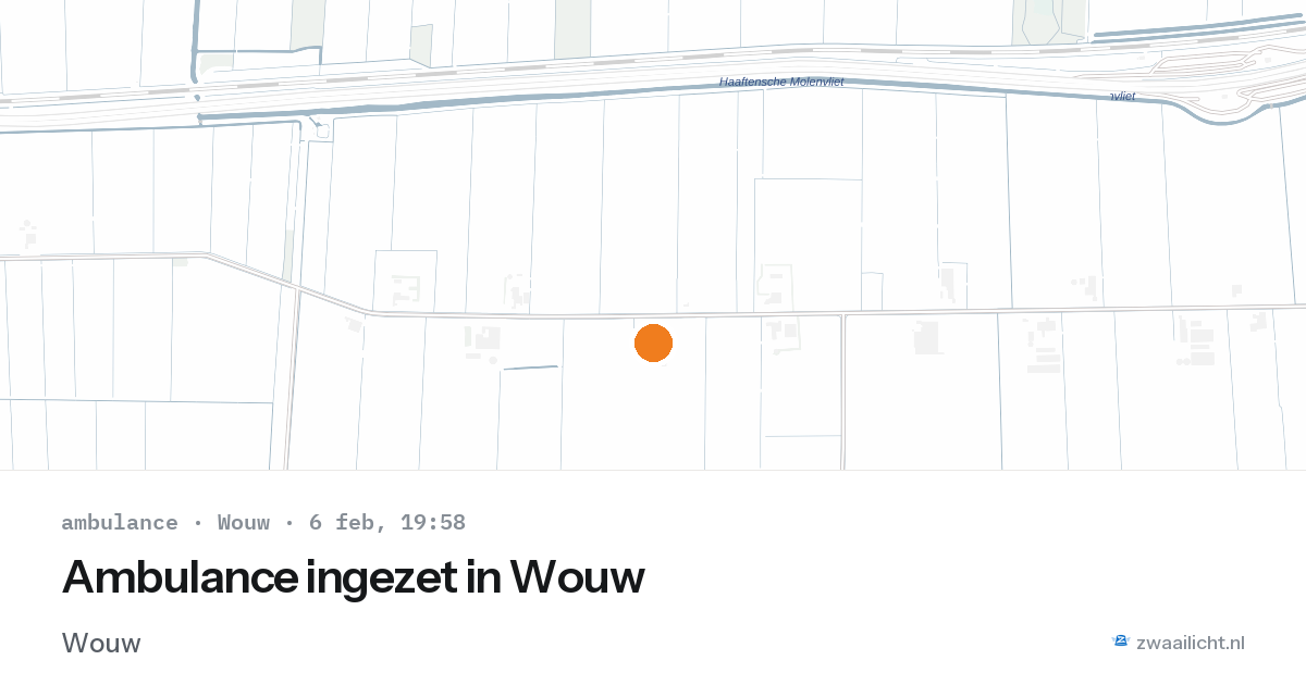 Ambulance ingezet in Wouw — 6 feb 2026