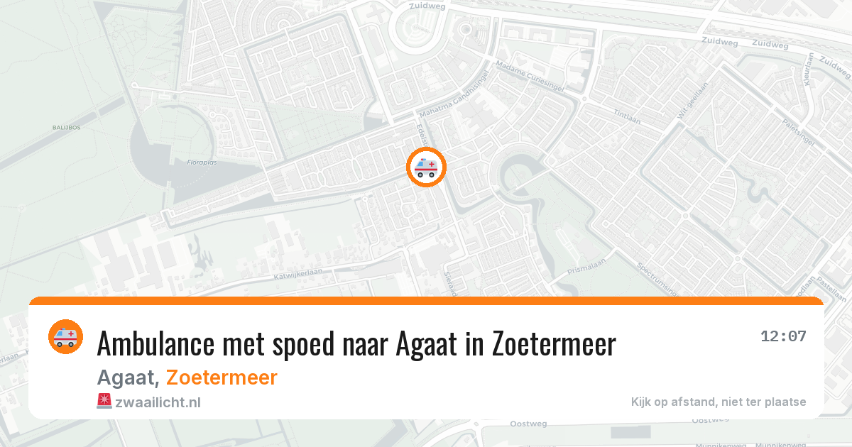 Ambulance met spoed naar Agaat in Zoetermeer — 30 jun 2026