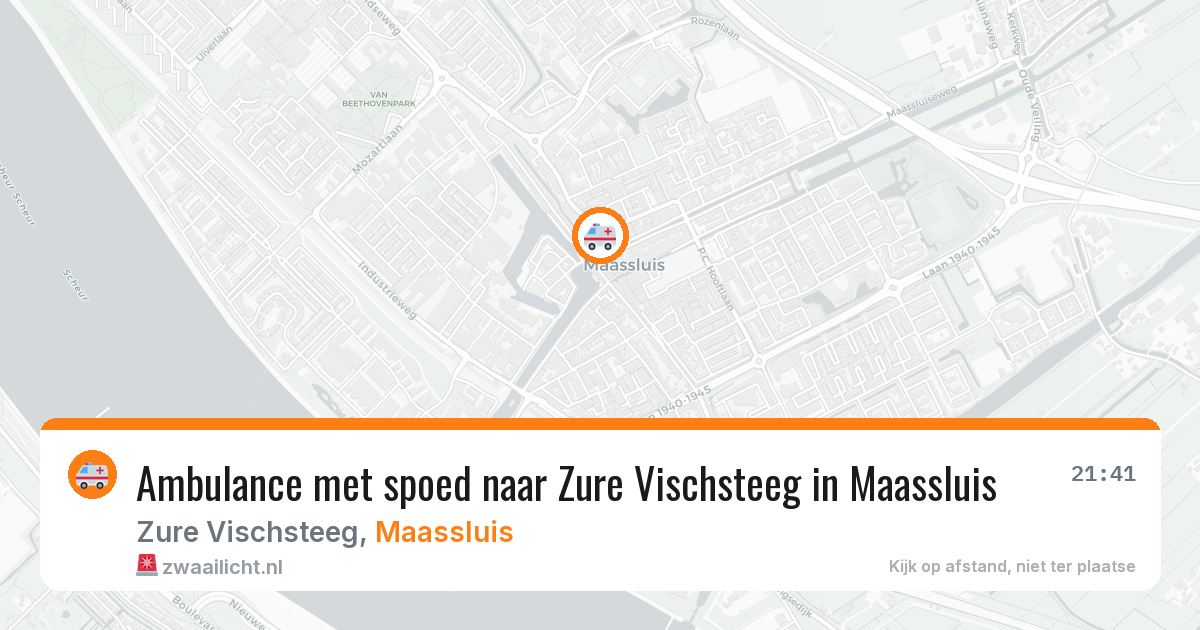 Ambulance met spoed naar Zure Vischsteeg in Maassluis — 27 jun 2026