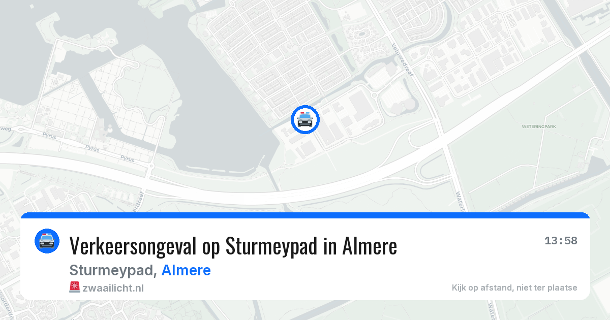 Verkeersongeval op Sturmeypad in Almere — 7 mei 2026