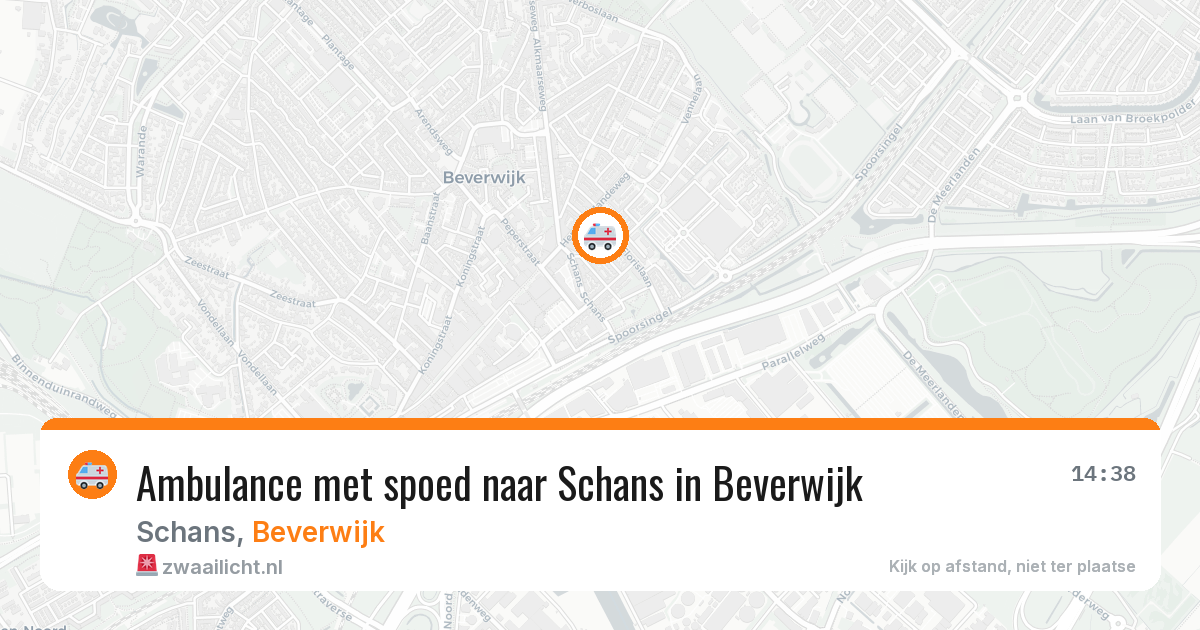 Ambulance met spoed naar Schans in Beverwijk — 20 jun 2026
