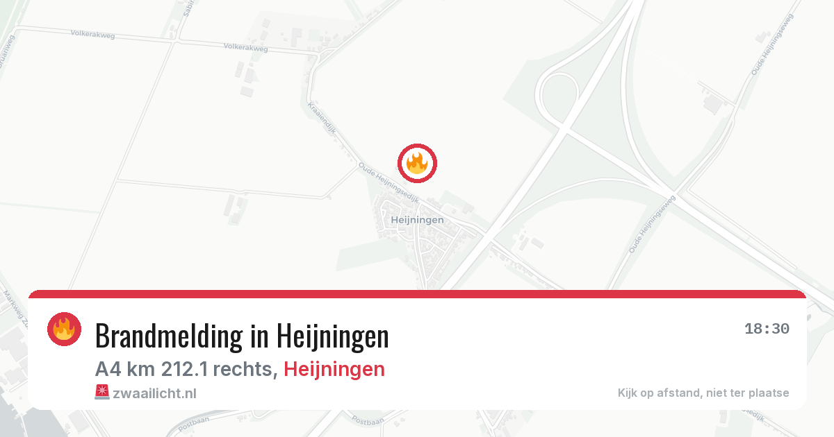 Brandmelding in Heijningen — 22 jun 2026