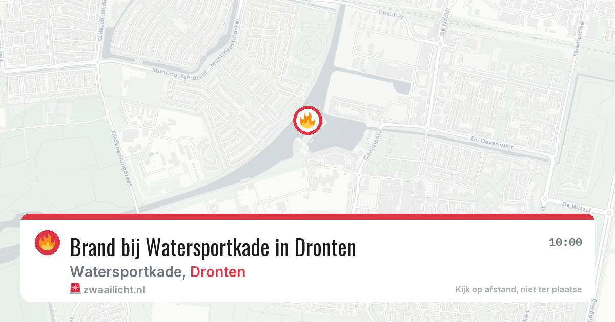 Brand bij Watersportkade in Dronten — 2 apr 2026