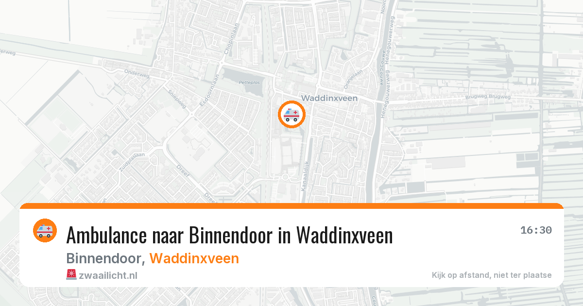 Ambulance naar Binnendoor in Waddinxveen — 12 mei 2026