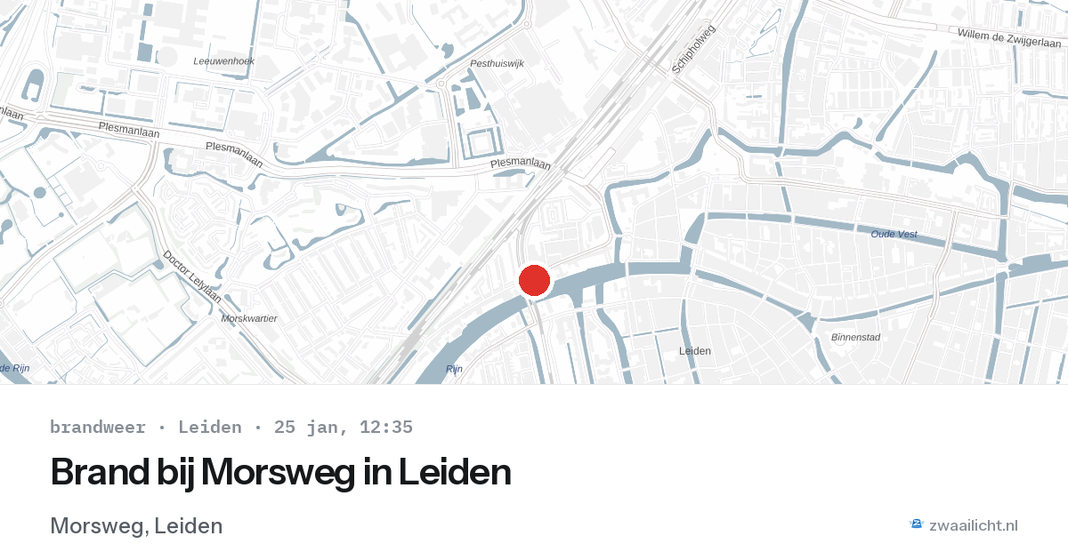 Brand bij Morsweg in Leiden — 25 jan 2026