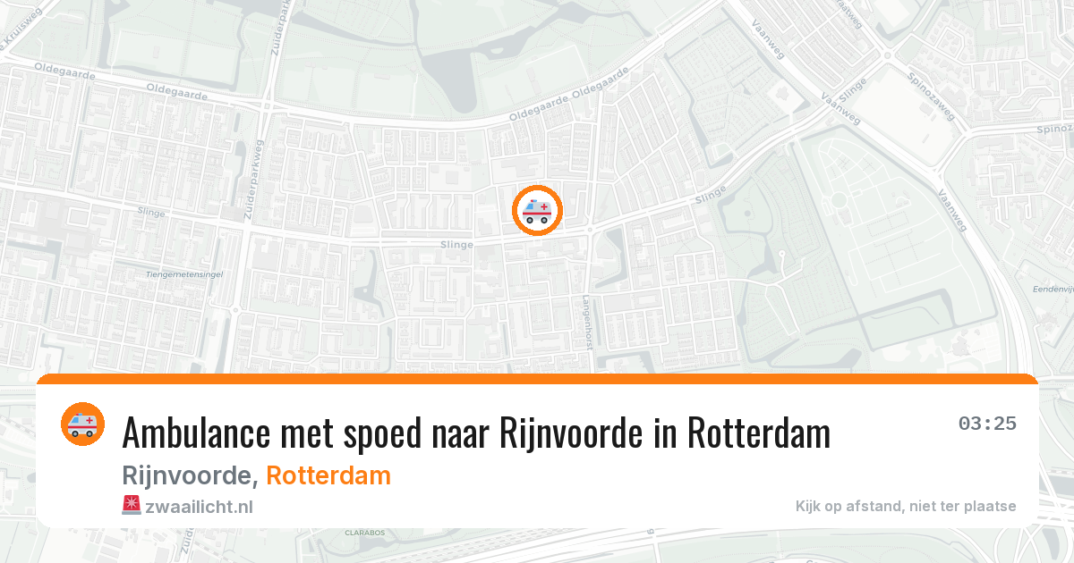 Ambulance met spoed naar Rijnvoorde in Rotterdam — 12 jul 2026