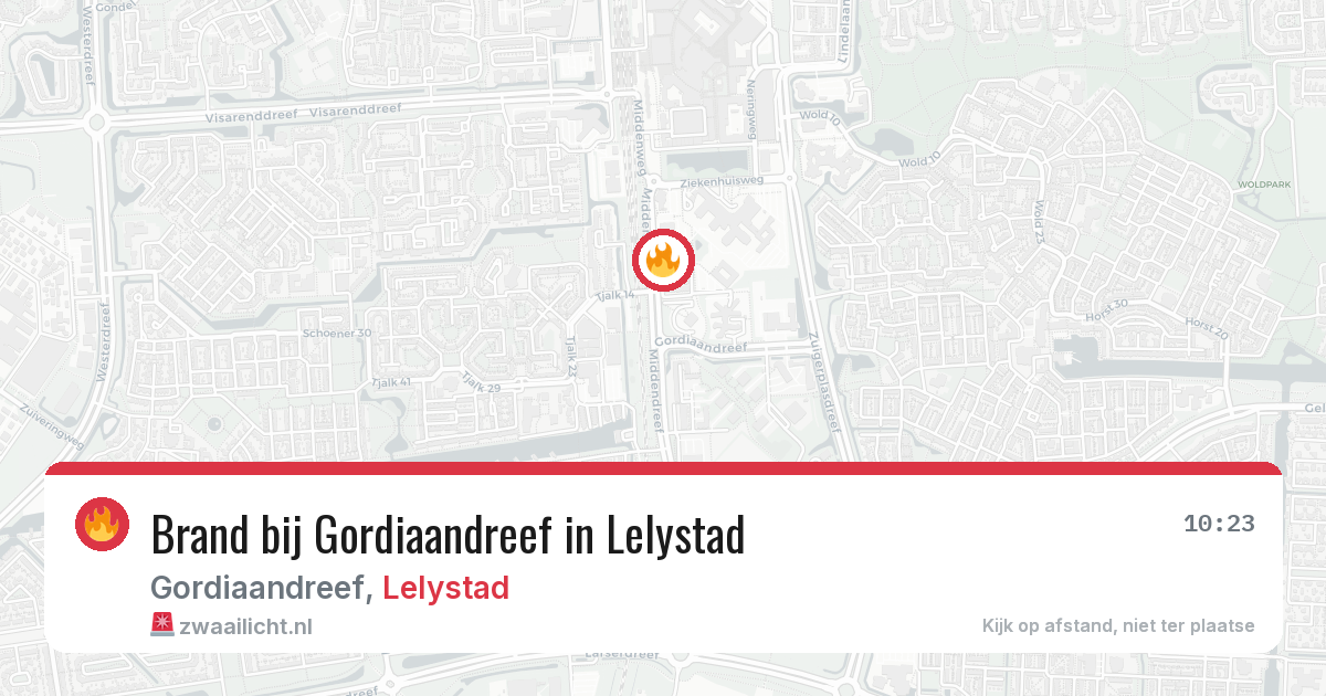 Brand bij Gordiaandreef in Lelystad — 20 jun 2026