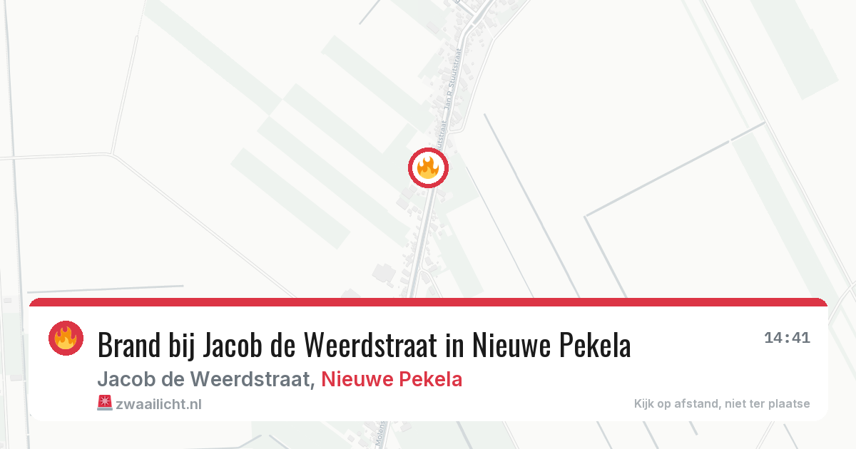 Brand bij Jacob de Weerdstraat in Nieuwe Pekela — 10 aug 2026