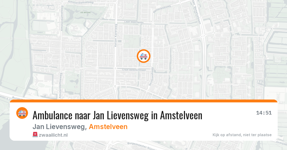 Ambulance naar Jan Lievensweg in Amstelveen — 4 mei 2026