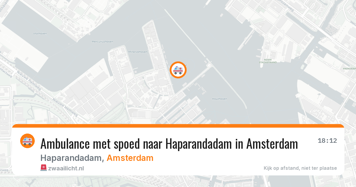 Ambulance met spoed naar Haparandadam in Amsterdam — 11 apr 2026