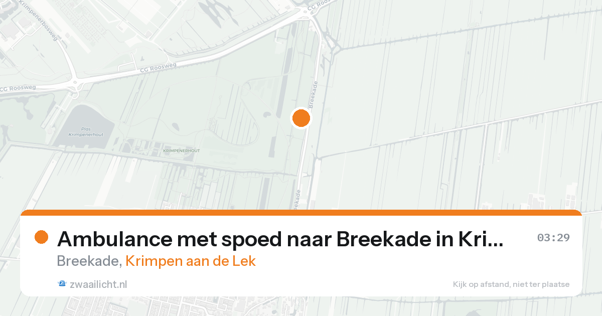 Ambulance met spoed naar Breekade in Krimpen aan de Lek — 26 aug 2026