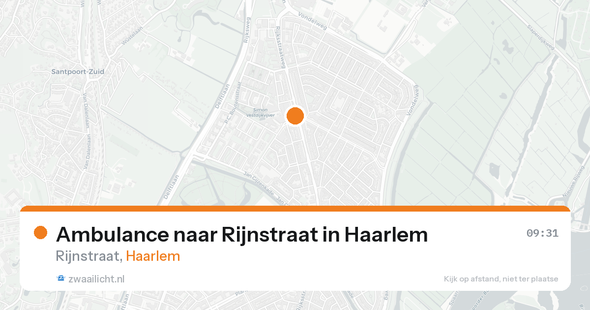 Ambulance naar Rijnstraat in Haarlem — 19 aug 2026