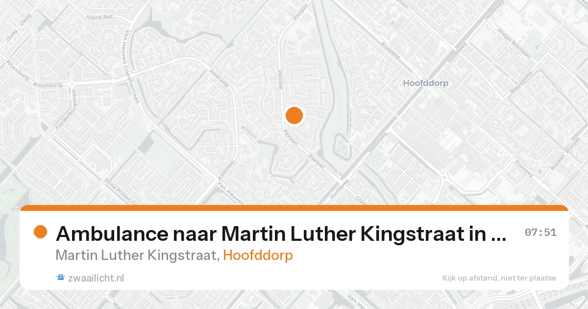 Ambulance naar Martin Luther Kingstraat in Hoofddorp — 23 aug 2026