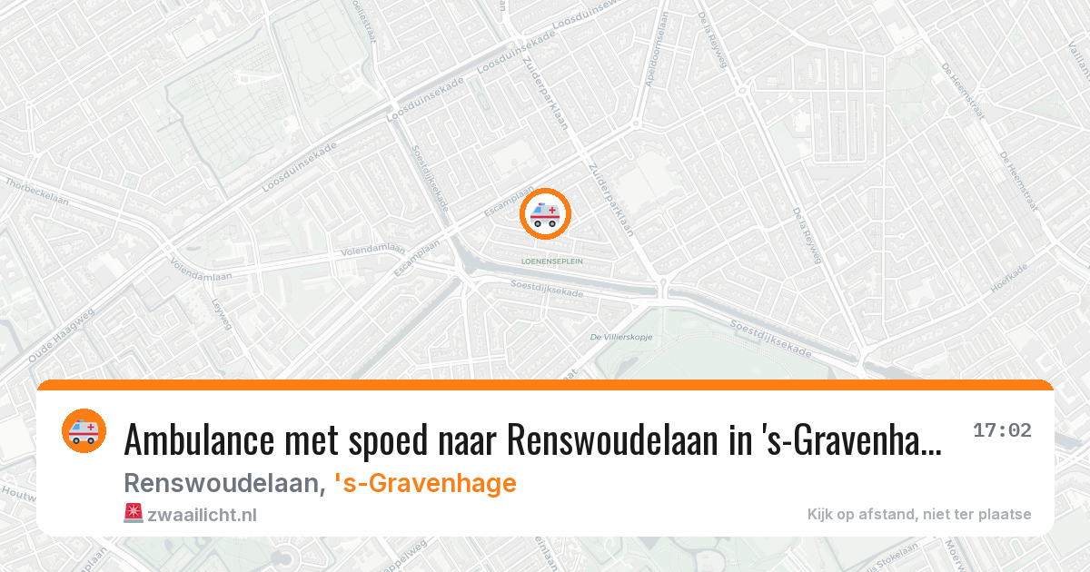 Ambulance met spoed naar Renswoudelaan in 's-Gravenhage — 15 jun 2026
