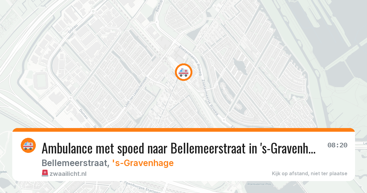 Ambulance met spoed naar Bellemeerstraat in 's-Gravenhage — 4 mei 2026