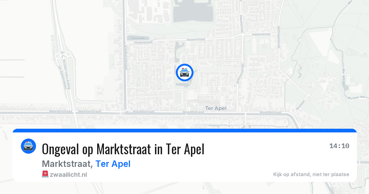 Ongeval op Marktstraat in Ter Apel — 13 mrt 2026