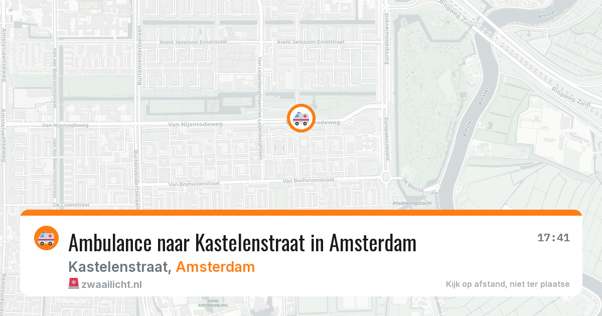 Ambulance naar Kastelenstraat in Amsterdam — 31 mrt 2026