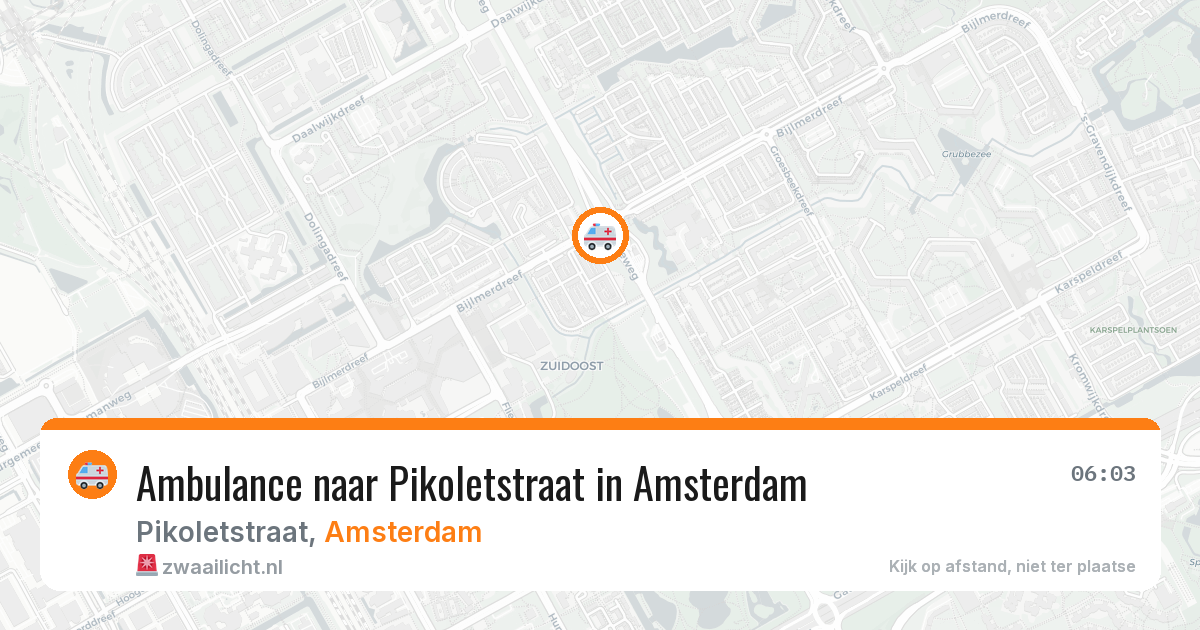 Ambulance naar Pikoletstraat in Amsterdam — 23 apr 2026