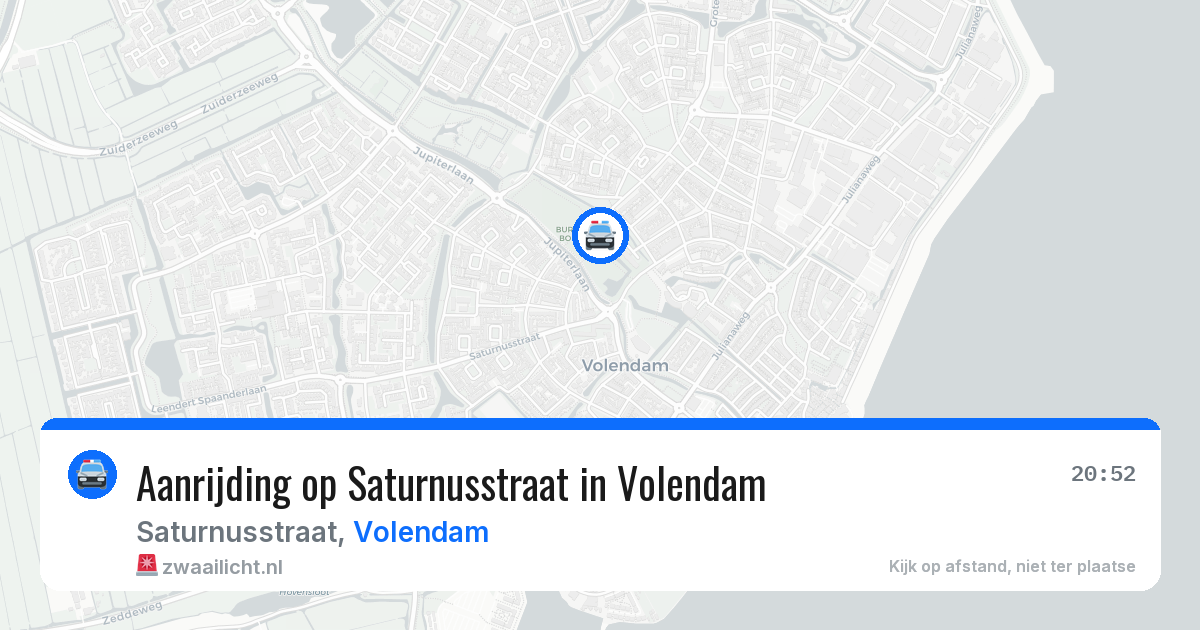 Aanrijding op Saturnusstraat in Volendam — 18 mei 2026