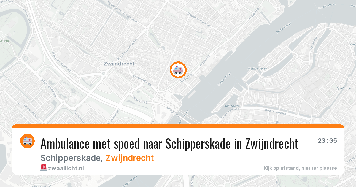 Ambulance met spoed naar Schipperskade in Zwijndrecht — 18 apr 2026