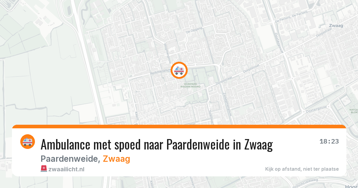 Ambulance met spoed naar Paardenweide in Zwaag — 25 apr 2026