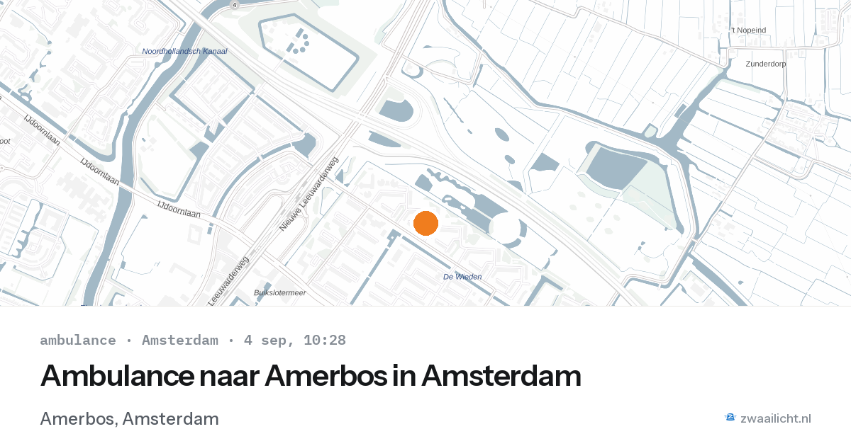 Ambulance naar Amerbos in Amsterdam — 4 sep 2026