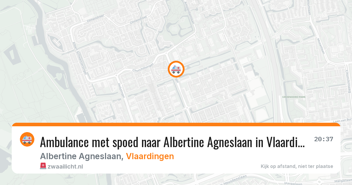 Ambulance met spoed naar Albertine Agneslaan in Vlaardingen — 5 aug 2026
