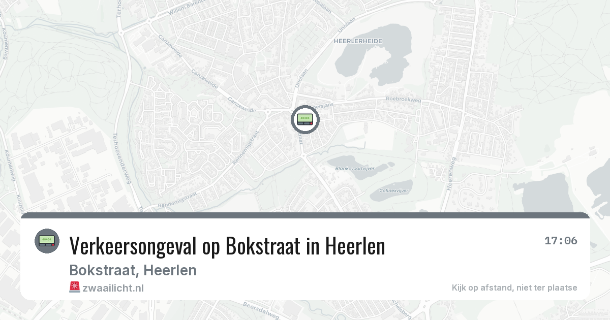 Verkeersongeval op Bokstraat in Heerlen — 25 jul 2026