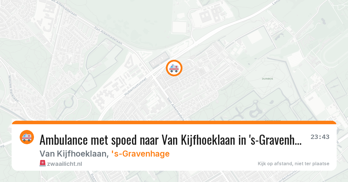 Ambulance met spoed naar Van Kijfhoeklaan in 's-Gravenhage — 17 mei 2026