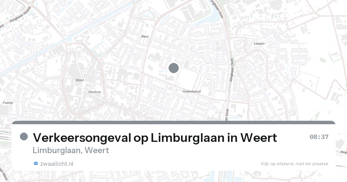 Verkeersongeval op Limburglaan in Weert — 28 aug 2026