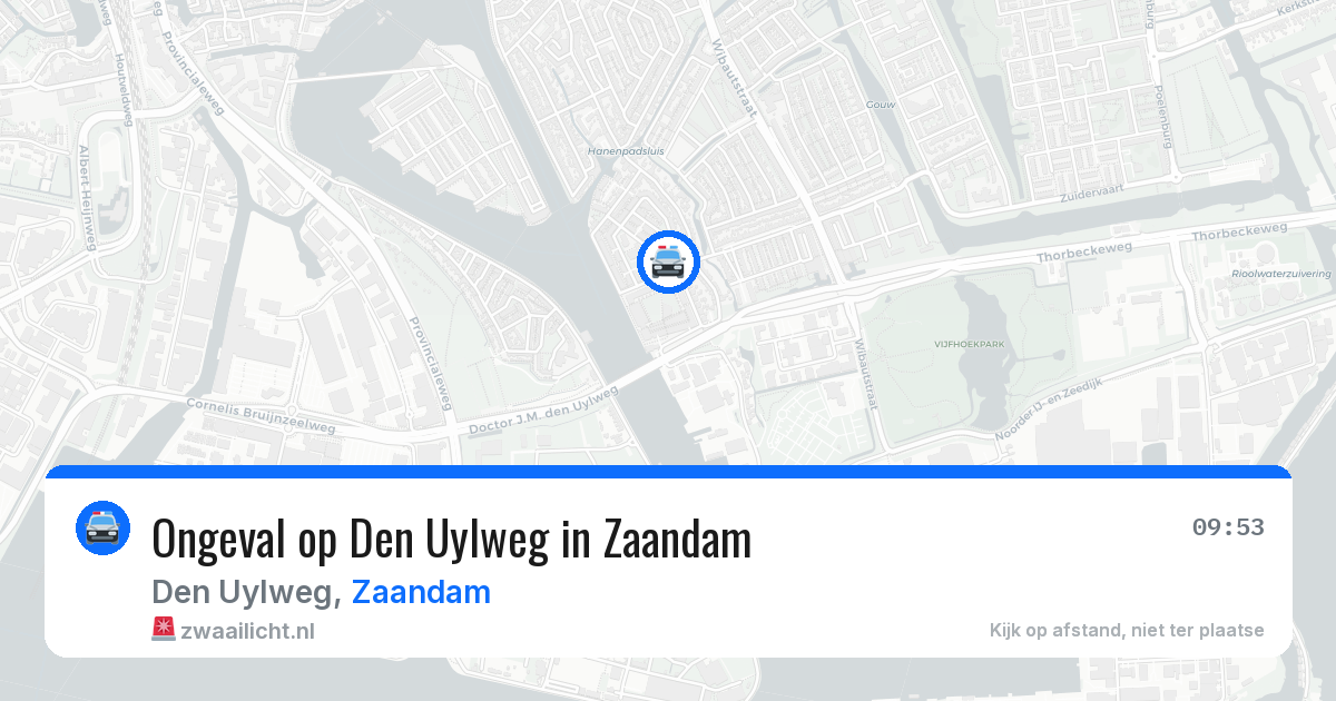 Ongeval op Den Uylweg in Zaandam — 12 mei 2026