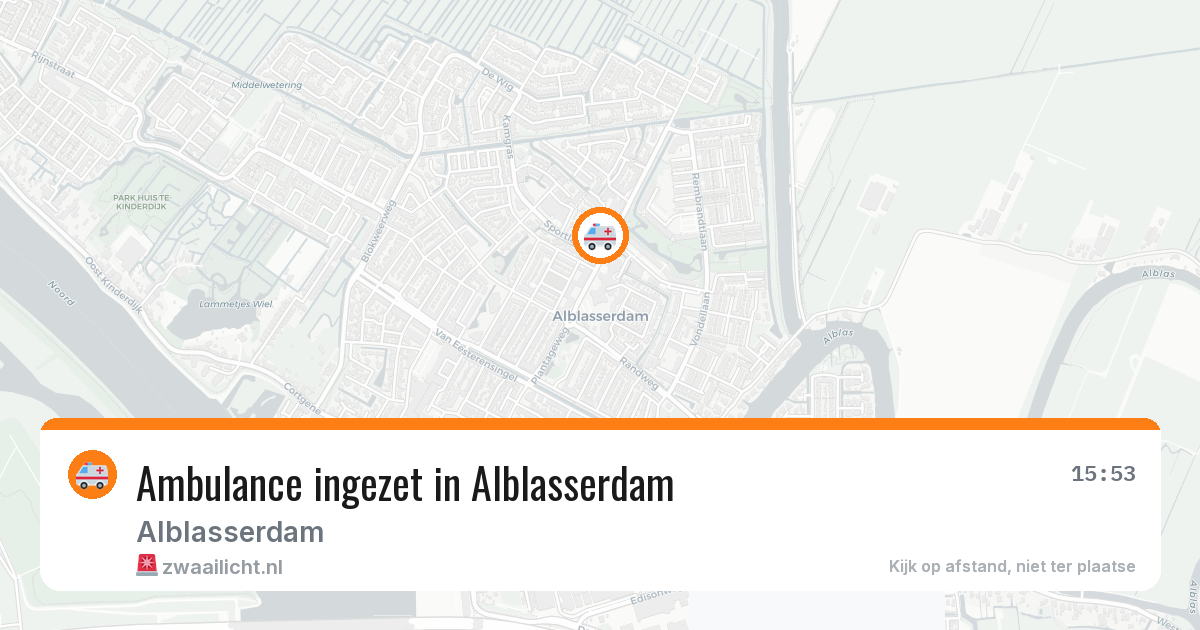 Ambulance ingezet in Alblasserdam — 6 mei 2026