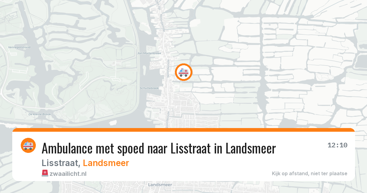Ambulance met spoed naar Lisstraat in Landsmeer — 28 apr 2026