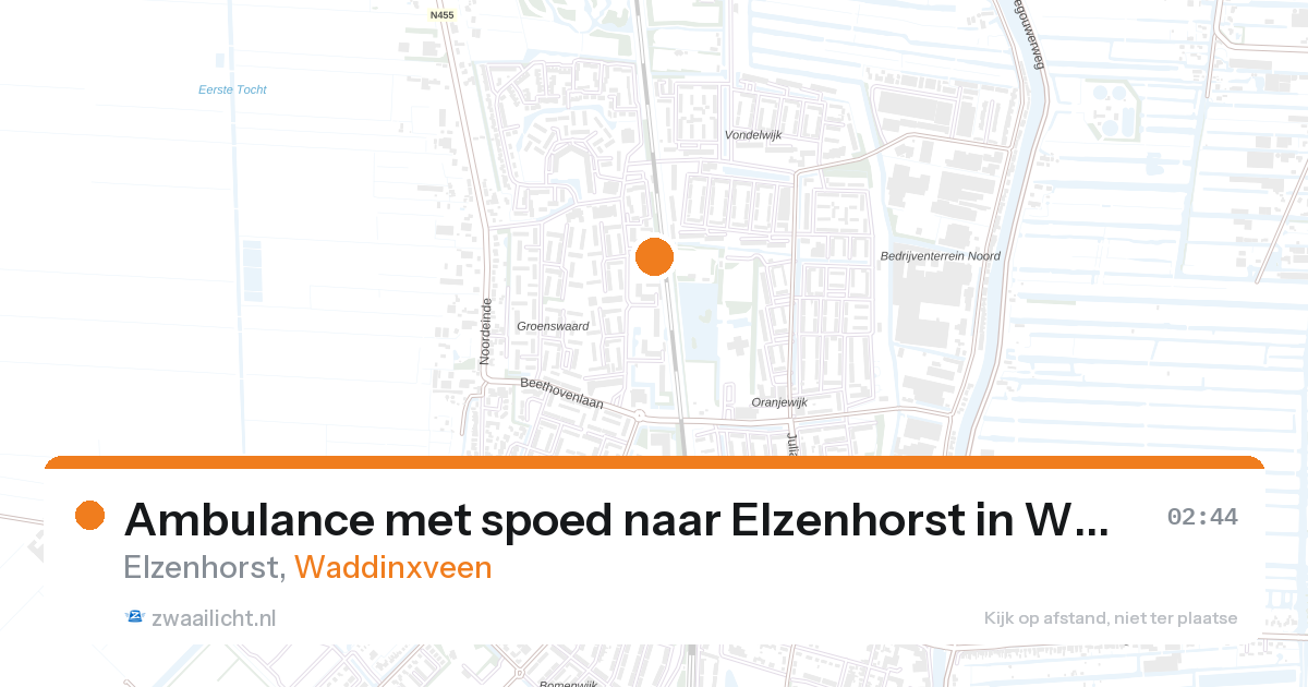 Ambulance met spoed naar Elzenhorst in Waddinxveen — 26 feb 2026