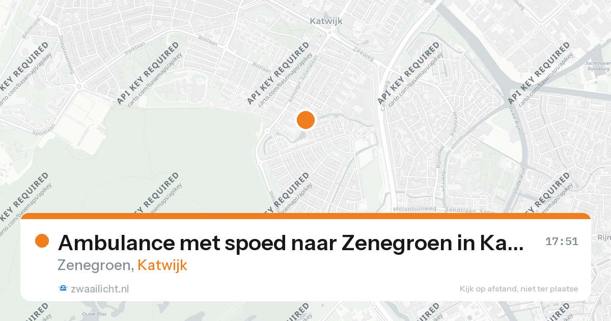 Ambulance met spoed naar Zenegroen in Katwijk — 26 aug 2026
