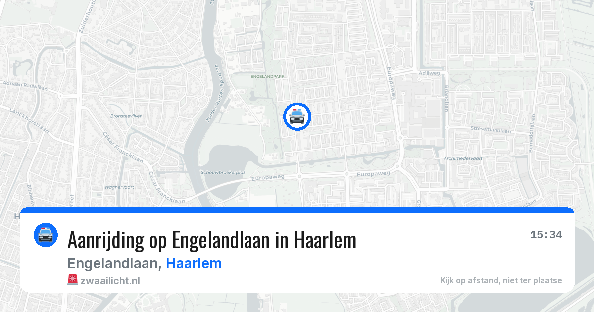 Aanrijding op Engelandlaan in Haarlem — 31 mrt 2026