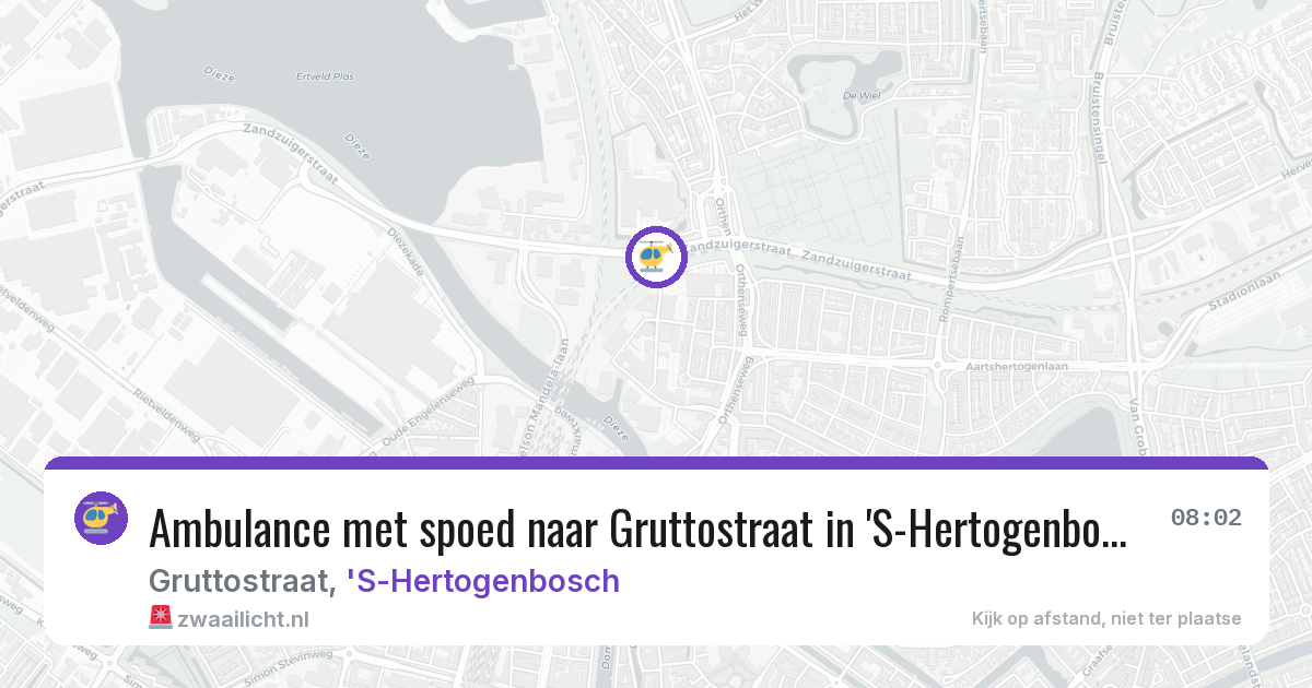 Ambulance met spoed naar Gruttostraat in 'S-Hertogenbosch — 20 feb 2026