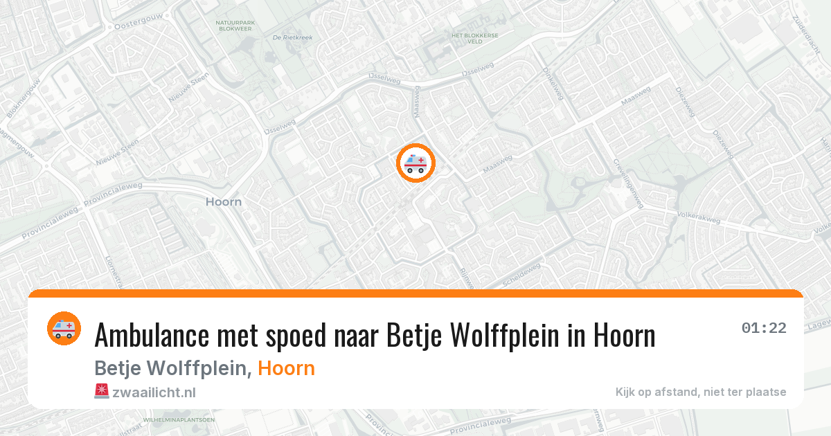 Ambulance met spoed naar Betje Wolffplein in Hoorn — 8 jul 2026