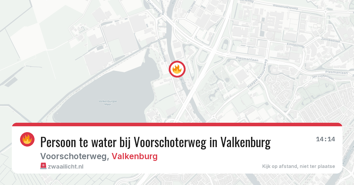 Persoon te water bij Voorschoterweg in Valkenburg — 6 jun 2026