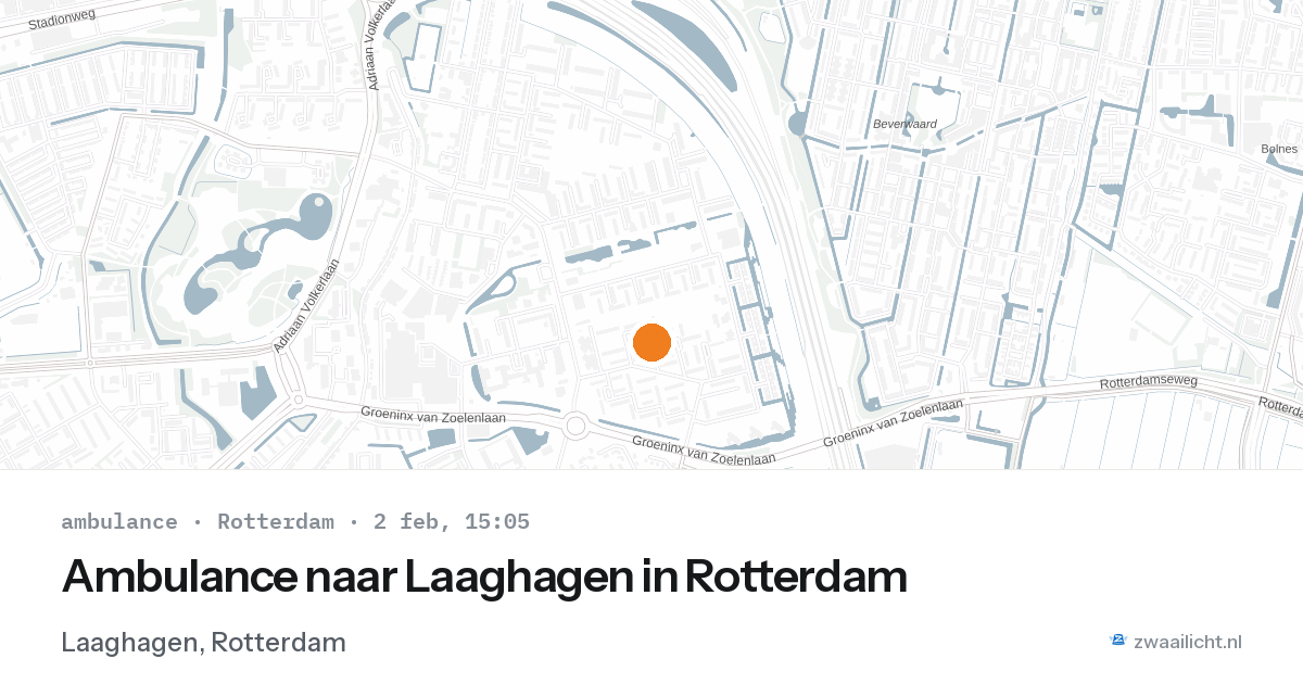Ambulance naar Laaghagen in Rotterdam — 2 feb 2026