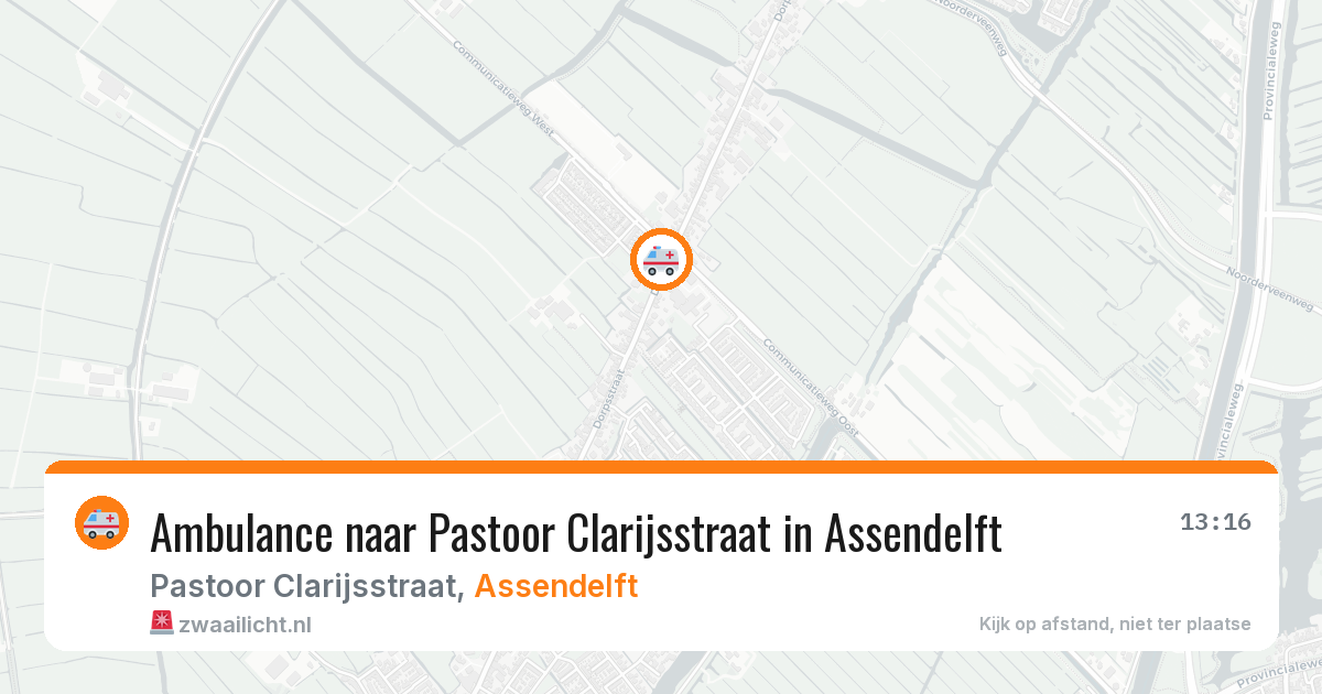 Ambulance naar Pastoor Clarijsstraat in Assendelft — 17 jul 2026