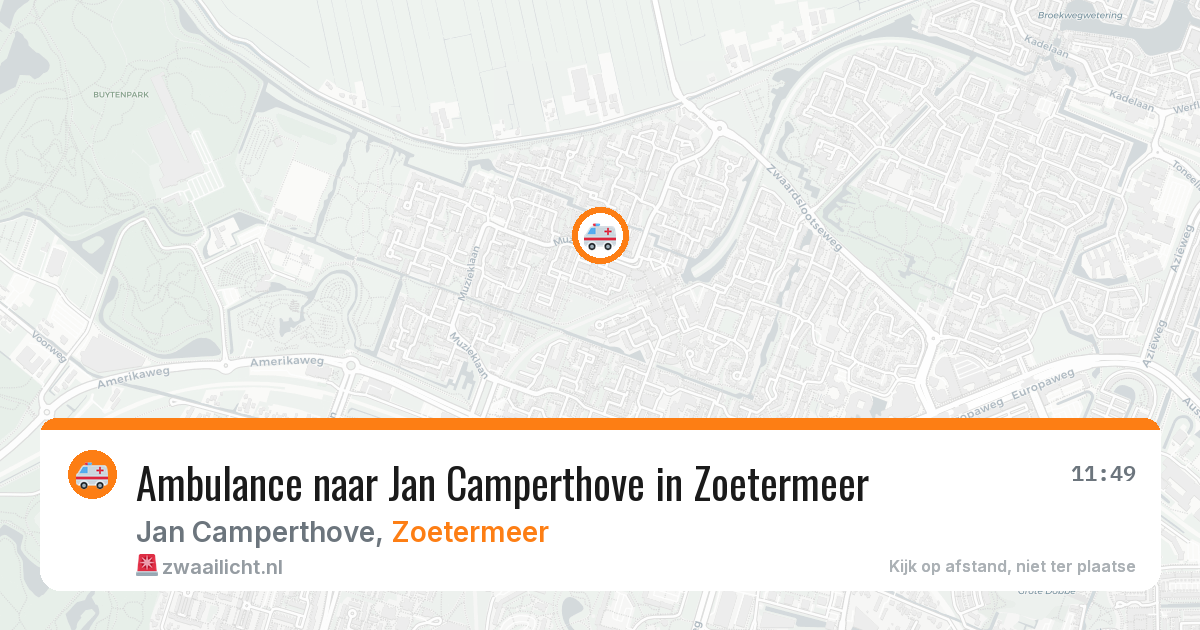 Ambulance naar Jan Camperthove in Zoetermeer — 5 mrt 2026
