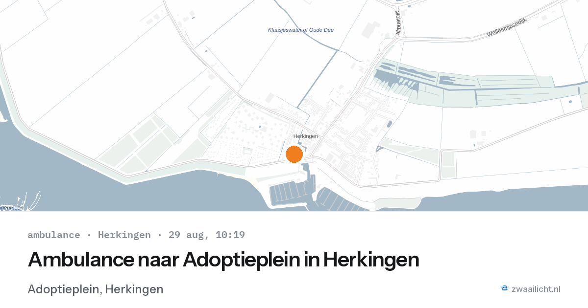 Ambulance naar Adoptieplein in Herkingen — 29 aug 2026
