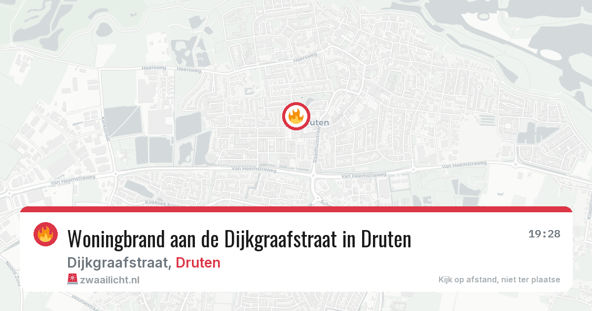 Woningbrand aan de Dijkgraafstraat in Druten — 3 apr 2026