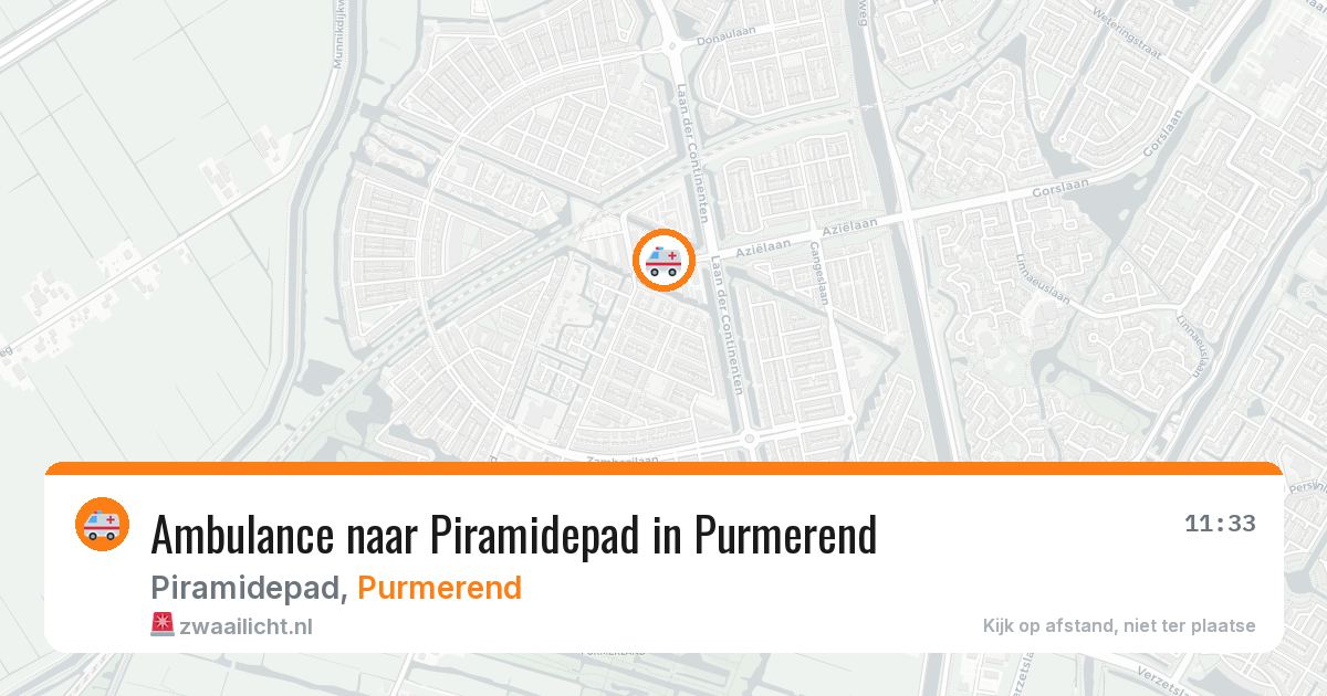 Ambulance naar Piramidepad in Purmerend — 2 aug 2026
