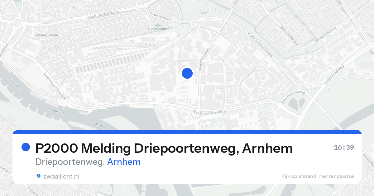 P2000 Melding Driepoortenweg, Arnhem — 9 jun 2026