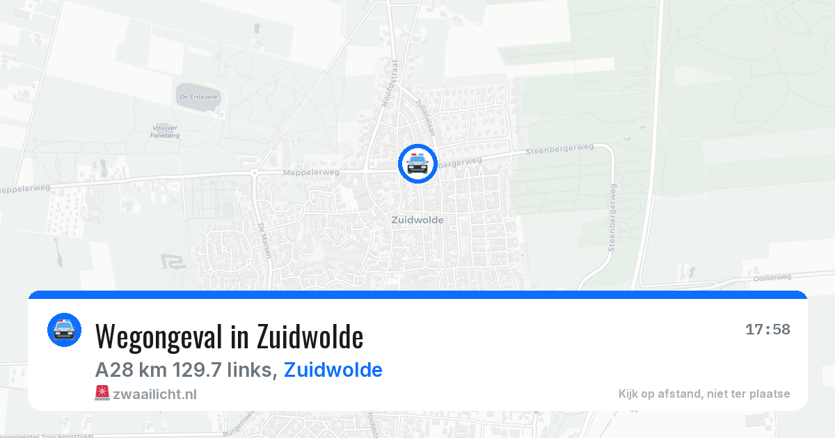 Wegongeval in Zuidwolde — 1 jun 2026