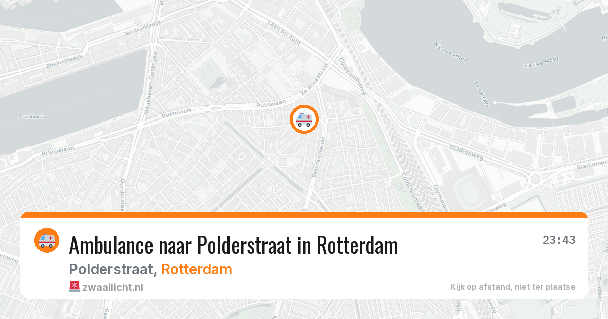 Ambulance naar Polderstraat in Rotterdam — 9 mrt 2026