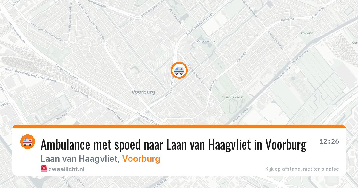 Ambulance met spoed naar Laan van Haagvliet in Voorburg — 18 jan 2026