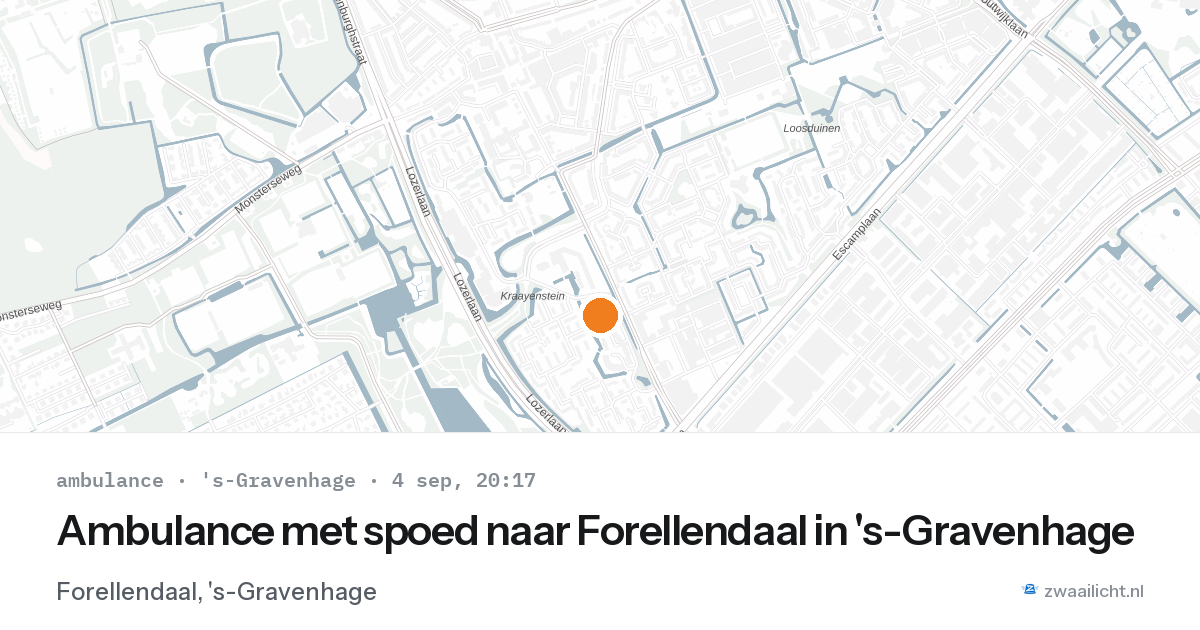 Ambulance met spoed naar Forellendaal in 's-Gravenhage — 4 sep 2026